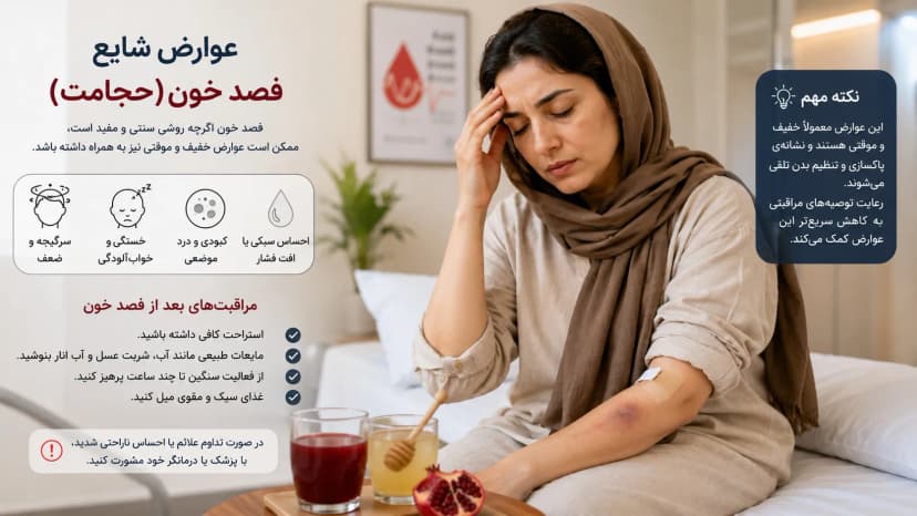 عوارض فصد خون چیست؟ | پیشگیری، درمان و مراقبت کامل ۱۴۰۵
