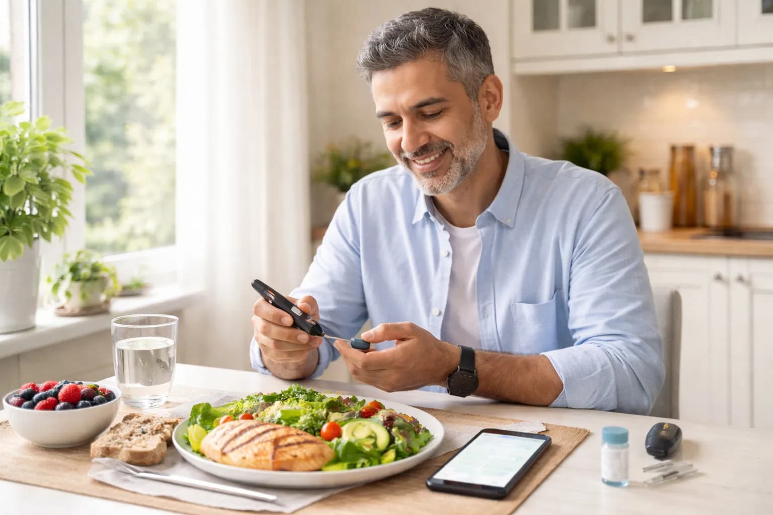 کنترل دیابت در منزل | راهنمای کامل ۱۴۰۵ – رژیم، ورزش، چک قند و نکات روزانه