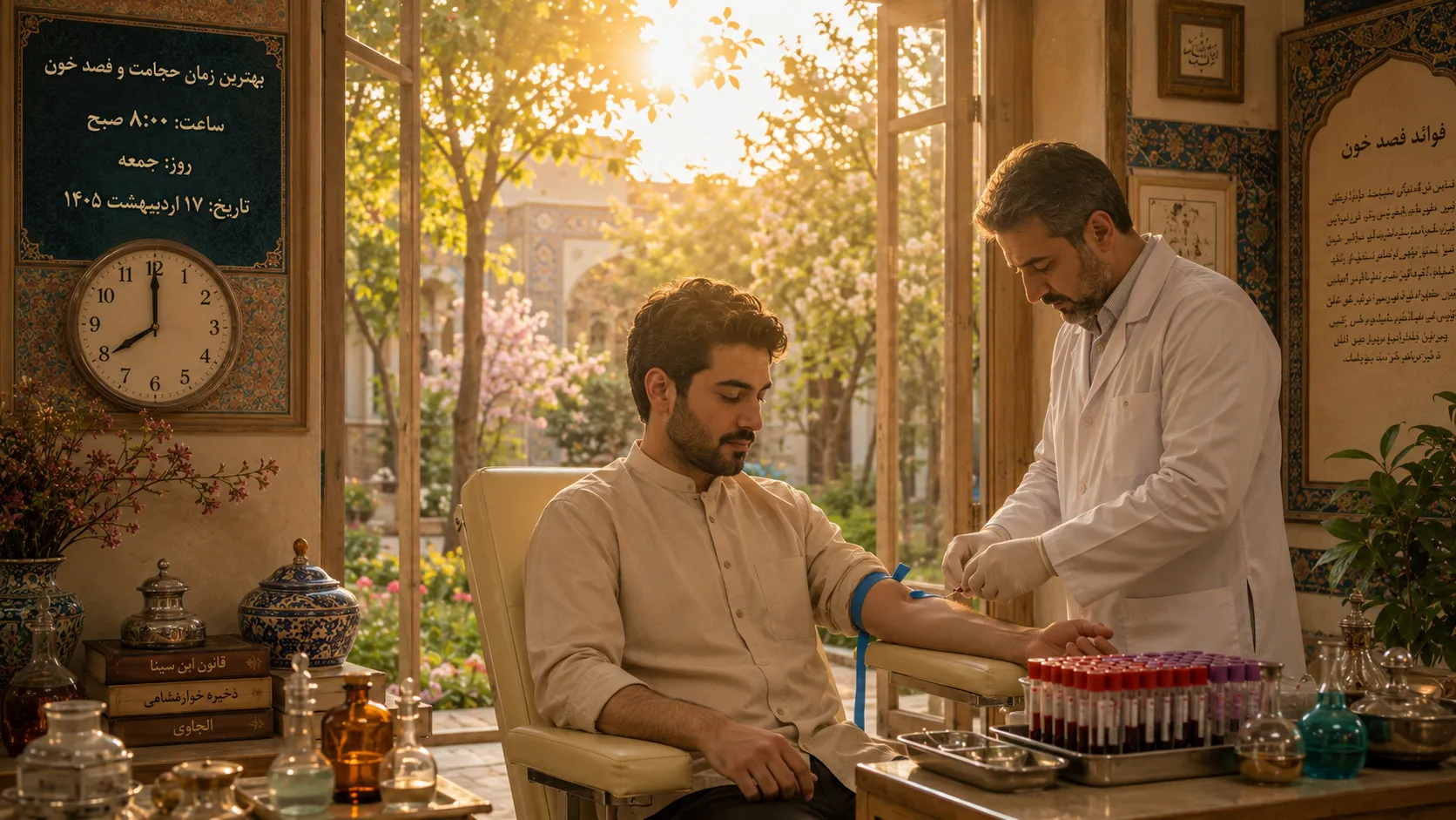 بهترین ساعت فصد خون - صبح زود ۷ تا ۱۱ صبح