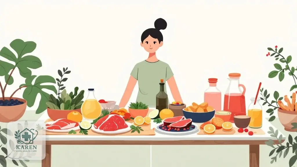 جدول تصویری خوراکی‌های مفید و محدودشده در رژیم غذایی غلظت خون بالا