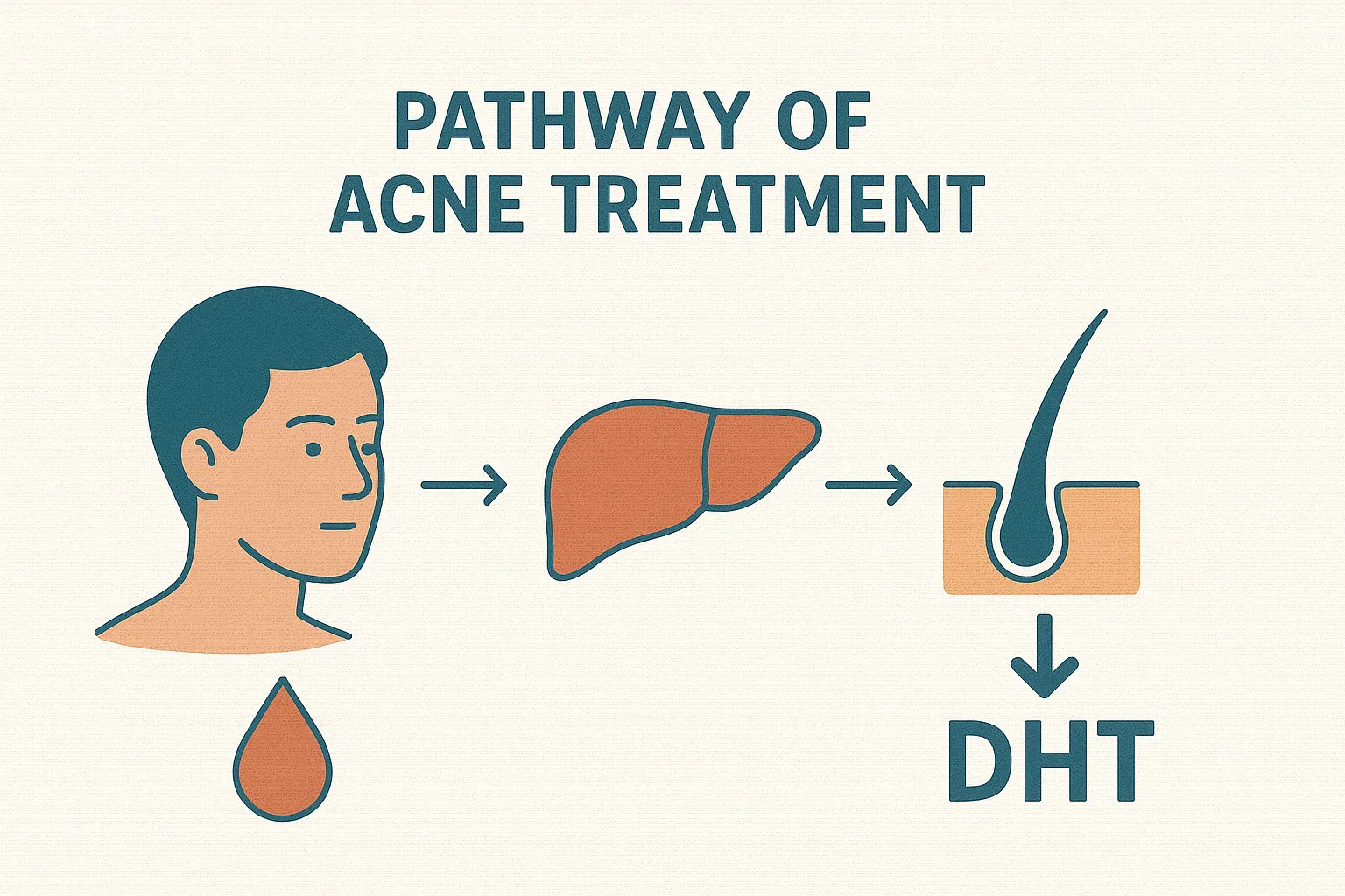 مسیر کاهش DHT پس از فصد خون