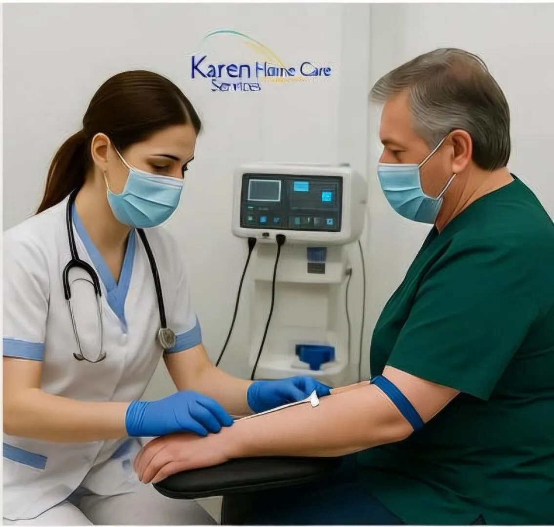 فصد خون درمانی در منزل توسط پرستار کارن هوم کر