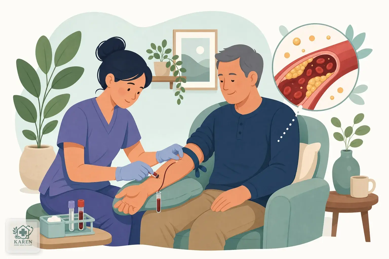 فصد خون در منزل و نمایش نمادین رابطه آن با کلسترول خون