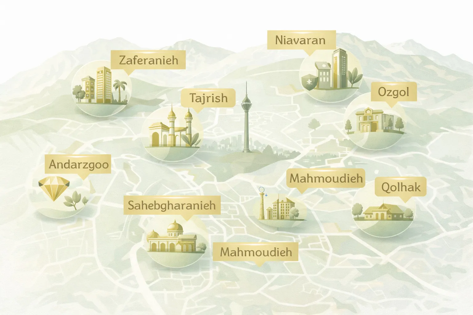 محله های شمال تهران برای فصد خون در منزل - نیاوران زعفرانیه تجریش فرمانیه الهیه