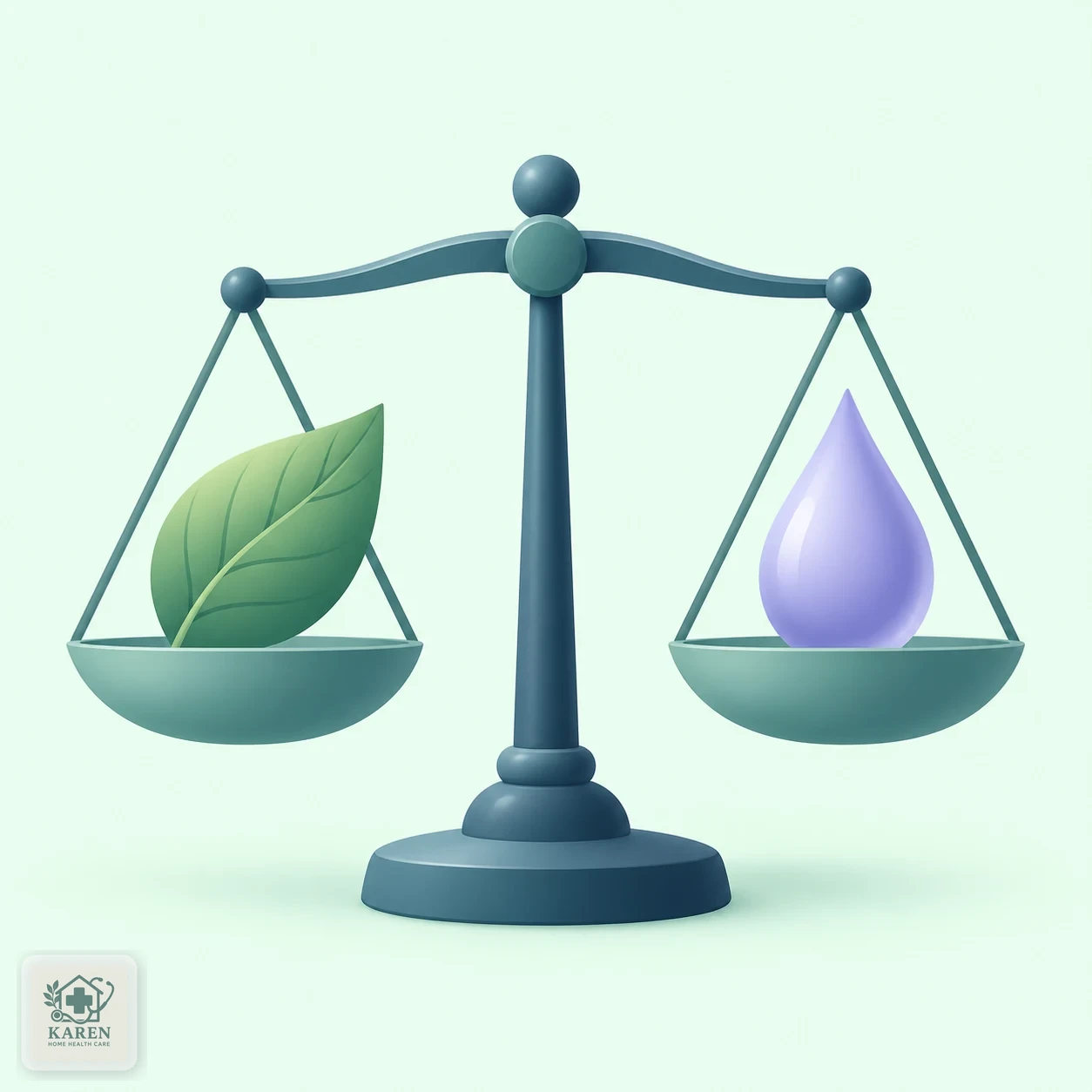 تصویر تزئینی از ترازو یا نماد تعادل بین فایده و خطر استفاده از سوند، بدون متن