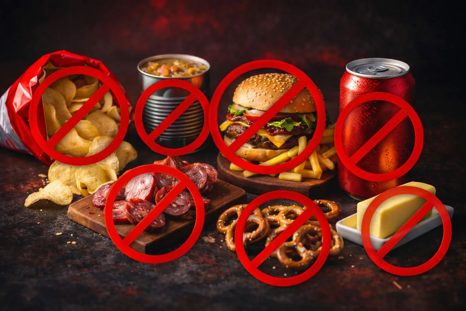 غذاهای ممنوعه برای فشار خون بالا: نمک زیاد، فست‌فود و نوشابه