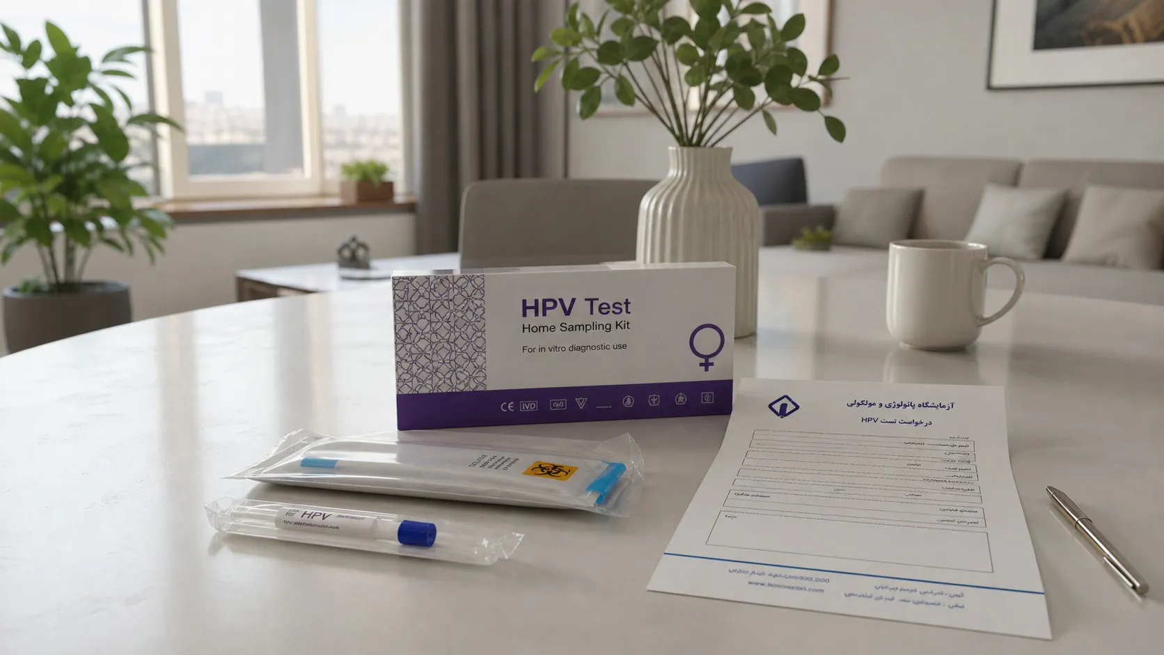 نمونه‌گیری آزمایش HPV در منزل تهران با کیت تشخیصی و فضای پزشکی محرمانه