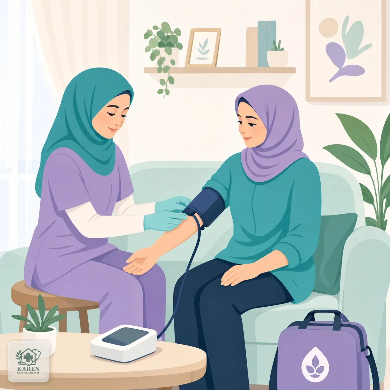 کنترل فشار خون و ضربان قلب بیمار در منزل