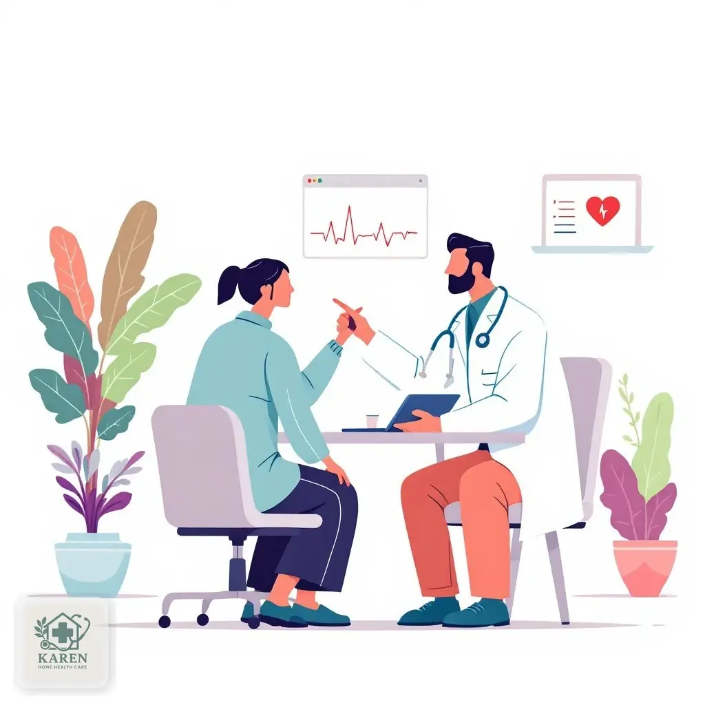 پزشک در حال بررسی و تفسیر خطوط نوار قلب بیمار