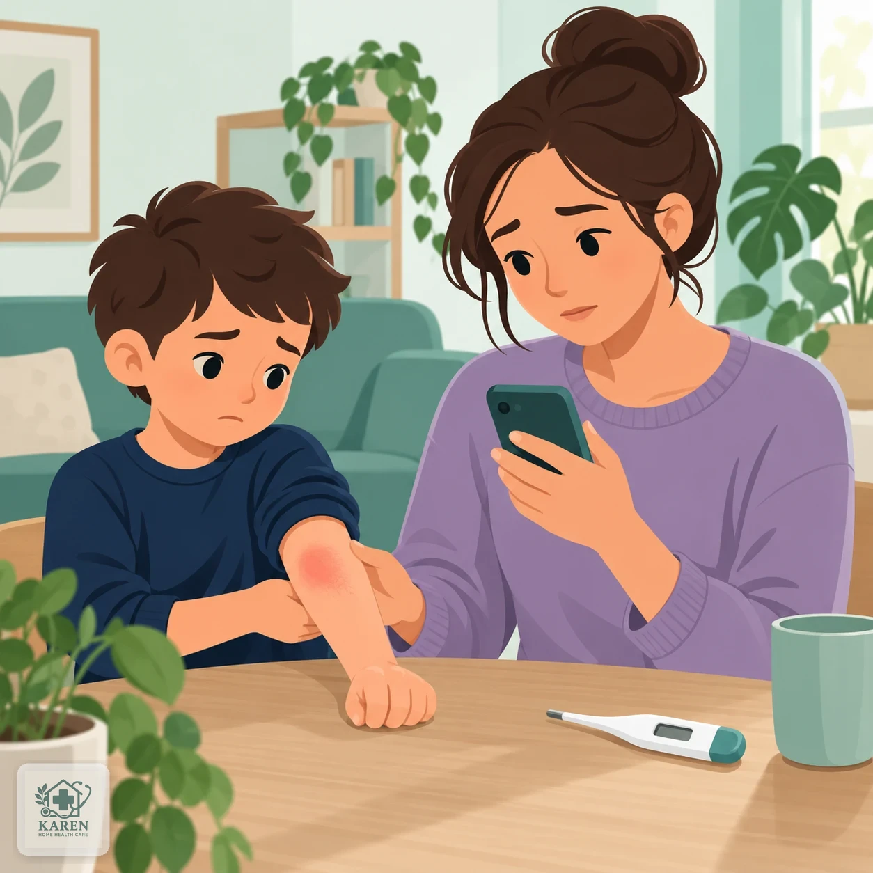 ورم و قرمزی خفیف محل رگ و تماس با پزشک بعد از سرم