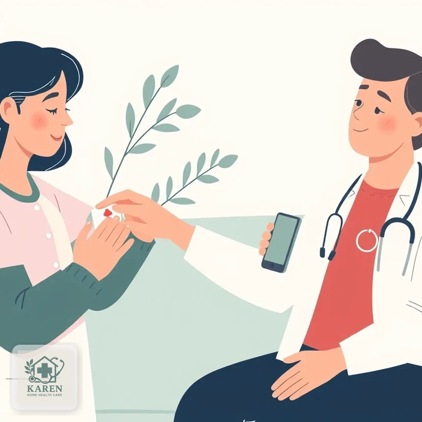 پزشک در حال گرفتن نوار قلب برای بیمار در منزل