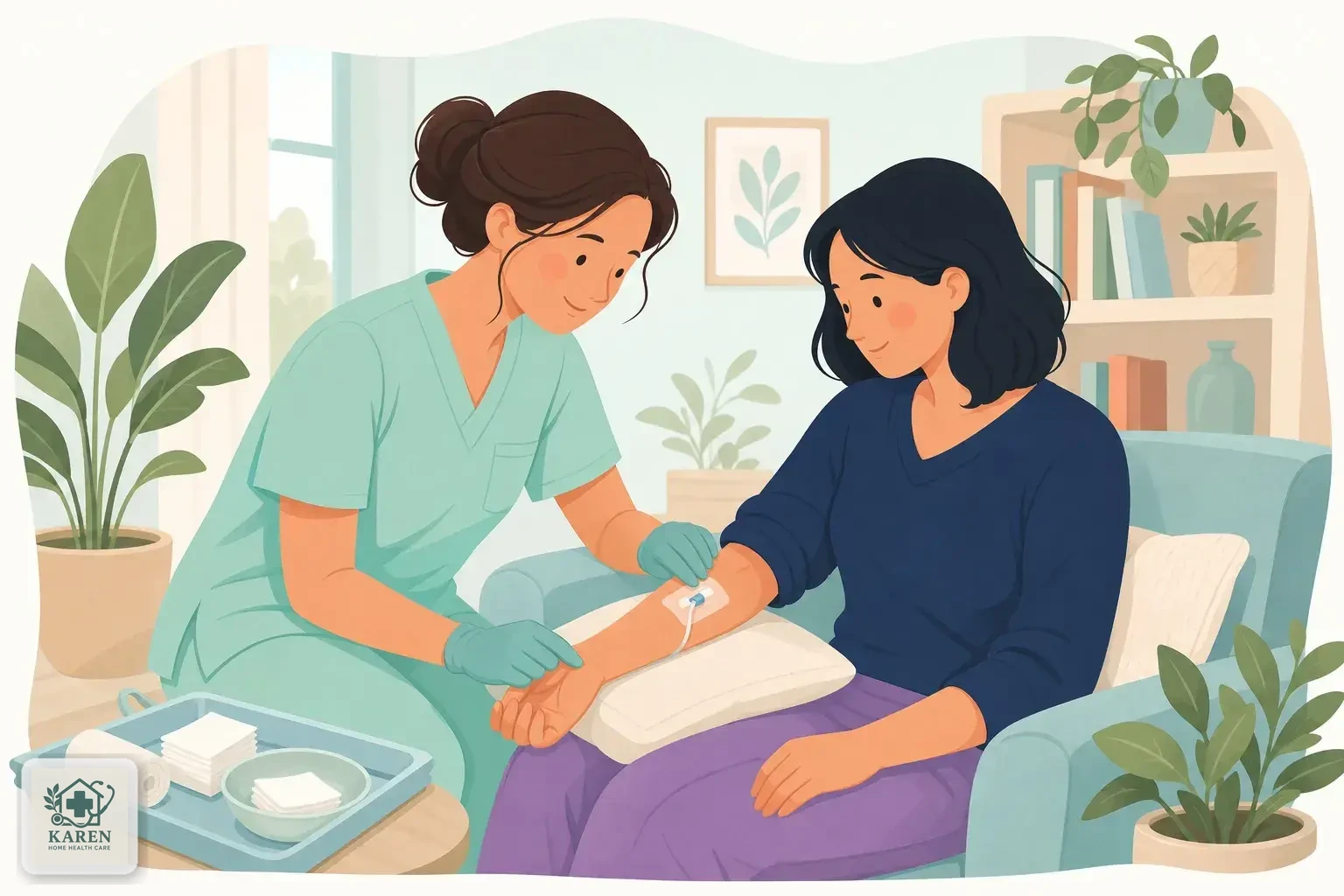 بررسی محل تزریق از نظر قرمزی و تورم توسط پرستار