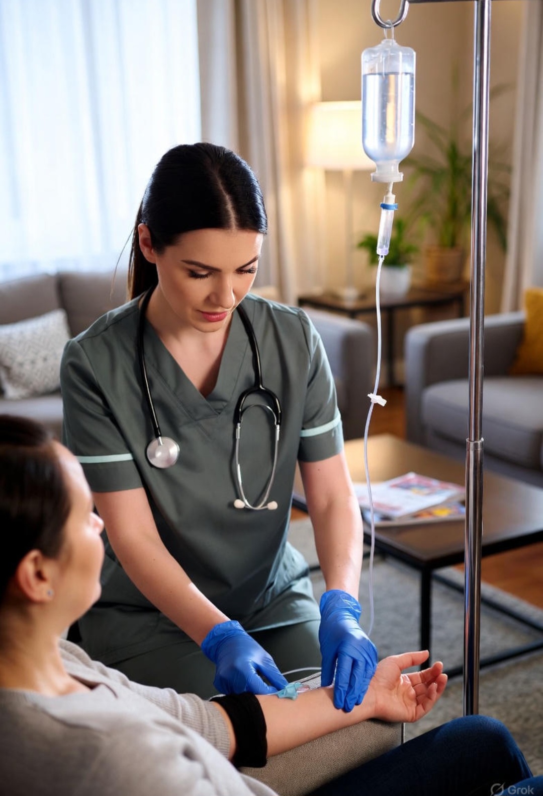 وصل سرم در منزل تهران توسط پرستار حرفه‌ای کارن هوم کر